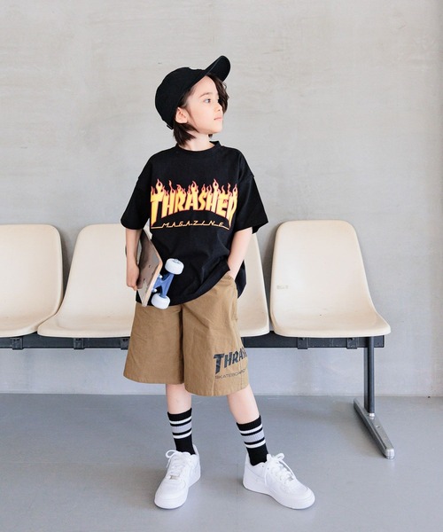 THRASHER(スラッシャー)の「【THRASHER(スラッシャー)】別注ポスターロゴT(KIDS)(Tシャツ/カットソー・キッズ・オフホワイト/ネイビー/ブラック・150cm/140cm/130cm/120cm)」の13枚目の写真