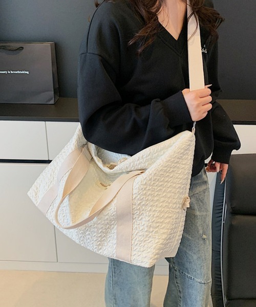 Miniministore(ミニミニストア)の「ボストンバッグ 大容量トラベルバッグ旅行(ボストンバッグ・レディース・ラベンダー/ミント/ブラック/ライトブルー/ライトピンク/オフホワイト・FREE)」の2枚目の写真