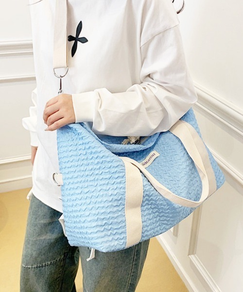 Miniministore(ミニミニストア)の「ボストンバッグ 大容量トラベルバッグ旅行(ボストンバッグ・レディース・ラベンダー/ミント/ブラック/ライトブルー/ライトピンク/オフホワイト・FREE)」の1枚目の写真