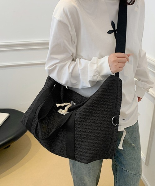 Miniministore(ミニミニストア)の「ボストンバッグ 大容量トラベルバッグ旅行(ボストンバッグ・レディース・ラベンダー/ミント/ブラック/ライトブルー/ライトピンク/オフホワイト・FREE)」の10枚目の写真