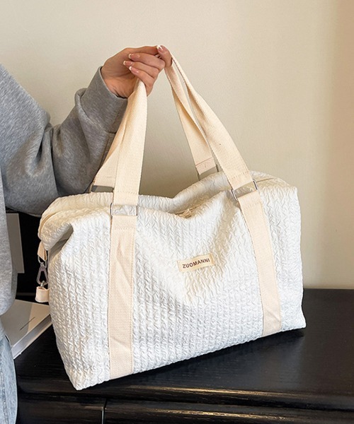 Miniministore(ミニミニストア)の「ボストンバッグ 大容量トラベルバッグ旅行(ボストンバッグ・レディース・ラベンダー/ミント/ブラック/ライトブルー/ライトピンク/オフホワイト・FREE)」の12枚目の写真