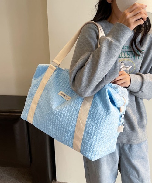 Miniministore(ミニミニストア)の「ボストンバッグ 大容量トラベルバッグ旅行(ボストンバッグ・レディース・ラベンダー/ミント/ブラック/ライトブルー/ライトピンク/オフホワイト・FREE)」の13枚目の写真