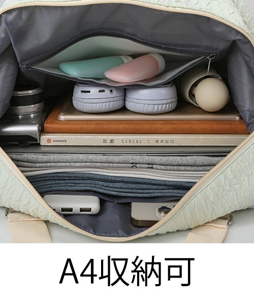 Miniministore(ミニミニストア)の「ボストンバッグ 大容量トラベルバッグ旅行(ボストンバッグ・レディース・ラベンダー/ミント/ブラック/ライトブルー/ライトピンク/オフホワイト・FREE)」の18枚目の写真