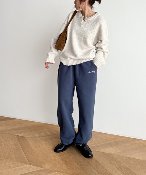 CANAL JEAN（キャナルジーン）の「Mac Murray　Mac Murray 刺繍スウェットパンツ（スウェットパンツ・レディース・クリーム/ネイビー・MEDIUM/LARGE）」の8枚目の写真