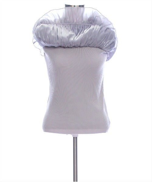 clear（クリア）の「布帛ドッキングオフショルニットトップス[着回し抜群 大人 上品 フェミニン 夏ニット]≪2025SS新作≫（ニット/セーター・レディース・ブラック/ピンク/グレー・F）」の17枚目の写真