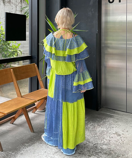 ブラウス シャツ 「HELLO.SANFRANCISCO/ハローサンフランシスコ」indiaパッチワークカラーレース2WAYボレロブラウス レディース HELLO.SANFRANCISCO ブラウス シャツ 「HELLO.SANFRANCISCO