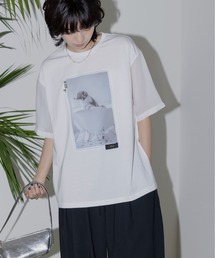 モノクロフォトptシアー袖Tシャツ