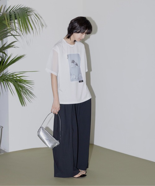 モノクロフォトptシアー袖Tシャツ Eimee Law│Eimee Law
