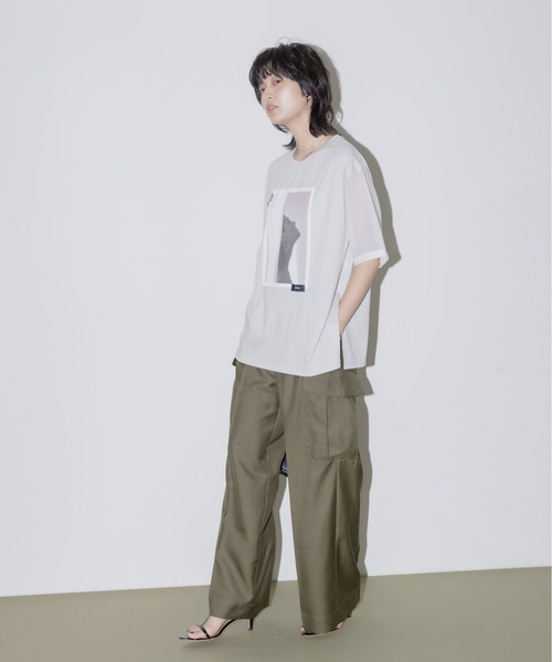 モノクロフォトptシアー袖Tシャツ Eimee Law│Eimee Law