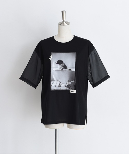 kimiです。3点エイミーロウ 半袖　カットソー Eimee Law エイミーロウ】プリーツレイヤードプルオーバー T