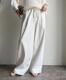DouDou（ドゥドゥ）の「【新色追加】デニムワイドイージーパンツ（デニムパンツ）」