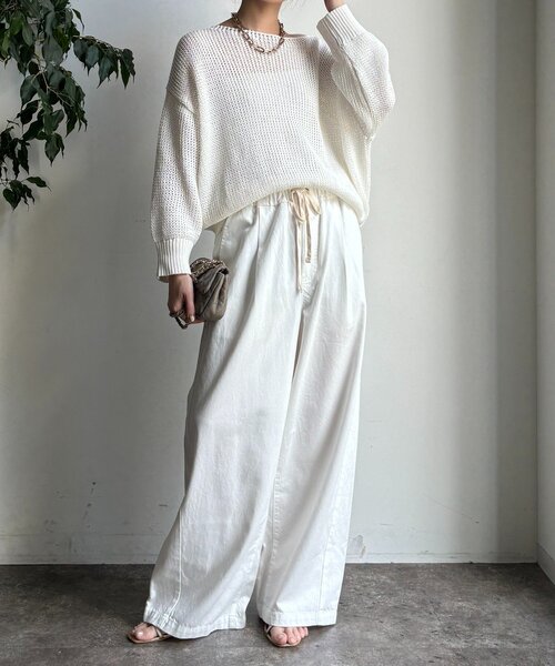 ドゥドゥ　デニムワイドイージーパンツ 新色追加】デニムワイドイージーパンツ（デニムパンツ）｜DouDou