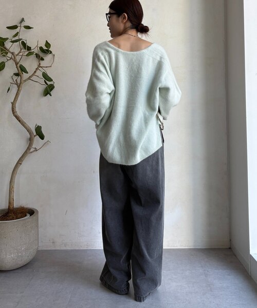 新色追加】デニムワイドイージーパンツ（デニムパンツ）｜DouDou