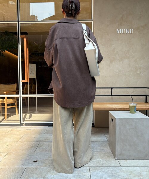 新色追加】デニムワイドイージーパンツ（デニムパンツ）｜DouDou