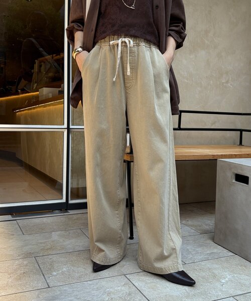 ドゥドゥ　デニムワイドイージーパンツ DOUDOU｜【新色追加!】デニムワイドイージーパンツ | Rakuten