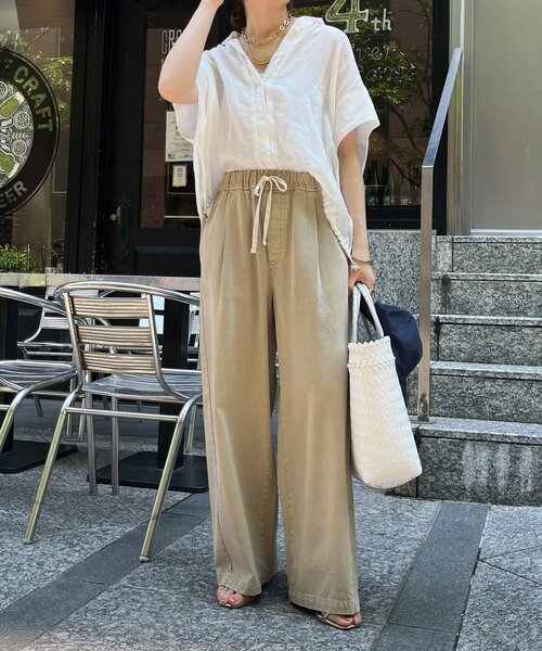 【タグ付き未使用】DOU DOU デニムワイドイージーパンツ 新色追加】デニムワイドイージーパンツ（デニムパンツ）｜DouDou