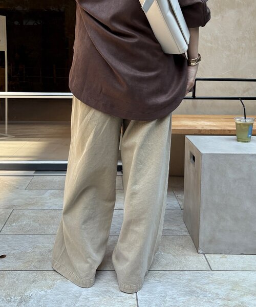 新色追加】デニムワイドイージーパンツ（デニムパンツ）｜DouDou