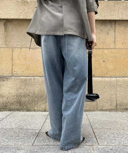 DouDou（ドゥドゥ）の「【新色追加】デニムワイドイージーパンツ
