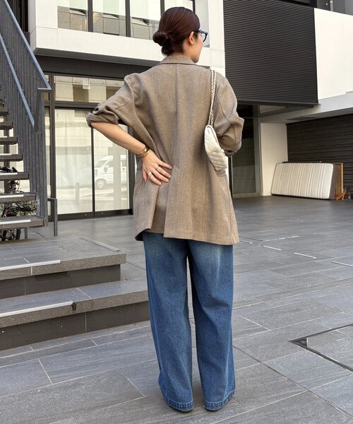 DouDou（ドゥドゥ）の「【新色追加】デニムワイドイージーパンツ