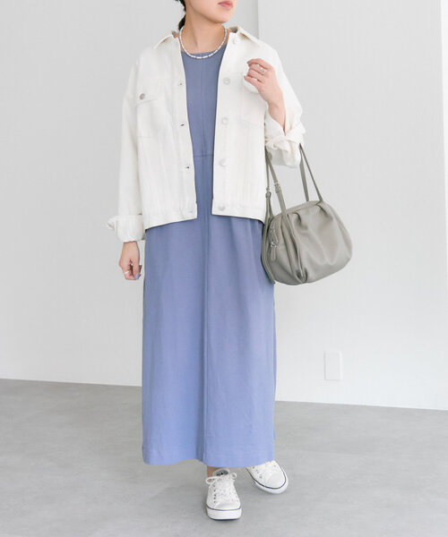 ear PAPILLONNER（イアパピヨネ）の「カットマキシワンピース【SUM1 STYLE(スミスタイル)】（ワンピース・レディース・ブラック/ブルー/サンドベージュ・FREE）」の14枚目の写真