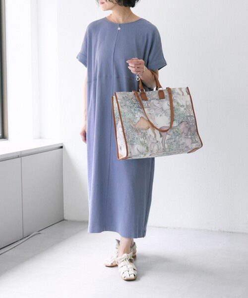 ear PAPILLONNER（イアパピヨネ）の「カットマキシワンピース【SUM1 STYLE(スミスタイル)】（ワンピース・レディース・ブラック/ブルー/サンドベージュ・FREE）」の7枚目の写真