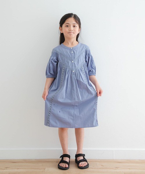 URBAN RESEARCH DOORS（アーバンリサーチドアーズ）の「ハシゴレースワンピース(KIDS)（ワンピース・キッズ・ブルー/ホワイト系その他/ブラック・120/105/135）」の17枚目の写真