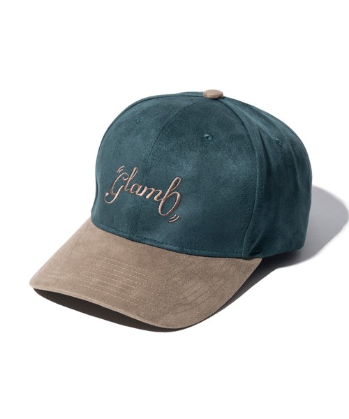glamb(グラム)の「Suede Logo Cap / スエードロゴキャップ(キャップ・メンズ・ブラック/グリーン/レッド・FREE)」の2枚目の写真