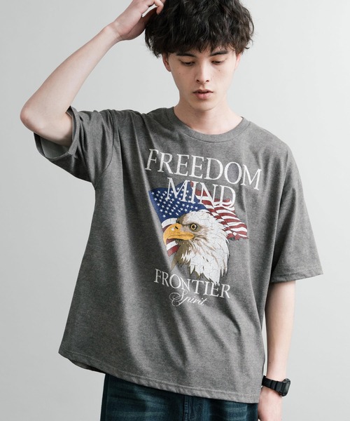 Rocky Monroe(ロッキーモンロー)の「ピグメントライクグラフィックプリント半袖クルーネックTシャツ(Tシャツ/カットソー・メンズ・F/E/A/D/C/B・M/LL/L)」の6枚目の写真