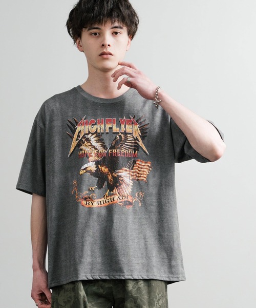 Rocky Monroe(ロッキーモンロー)の「ピグメントライクグラフィックプリント半袖クルーネックTシャツ(Tシャツ/カットソー・メンズ・F/E/A/D/C/B・M/LL/L)」の9枚目の写真