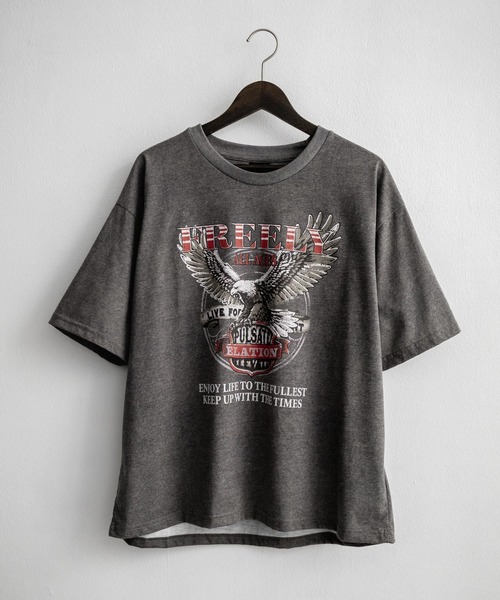 Rocky Monroe(ロッキーモンロー)の「ピグメントライクグラフィックプリント半袖クルーネックTシャツ(Tシャツ/カットソー・メンズ・F/E/A/D/C/B・M/LL/L)」の18枚目の写真