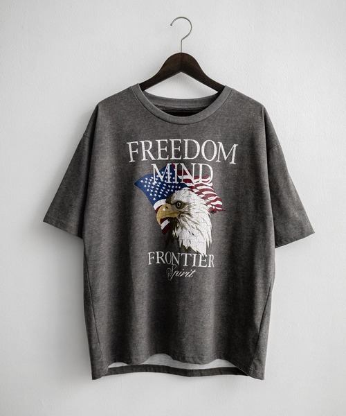 Rocky Monroe(ロッキーモンロー)の「ピグメントライクグラフィックプリント半袖クルーネックTシャツ(Tシャツ/カットソー・メンズ・F/E/A/D/C/B・M/LL/L)」の16枚目の写真