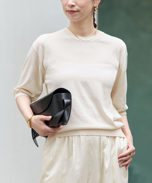ニット セーター ITALIAN Cotton Basic プルオーバー レディース セール】ITALIAN Cotton Basic プルオーバー（ニット/セーター