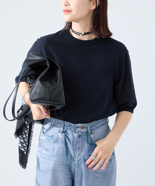 ニット セーター ITALIAN Cotton Basic プルオーバー レディース セール】ITALIAN Cotton Basic プルオーバー（ニット/セーター
