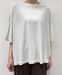 サイドスリットシアービッグTシャツ-手洗い可-