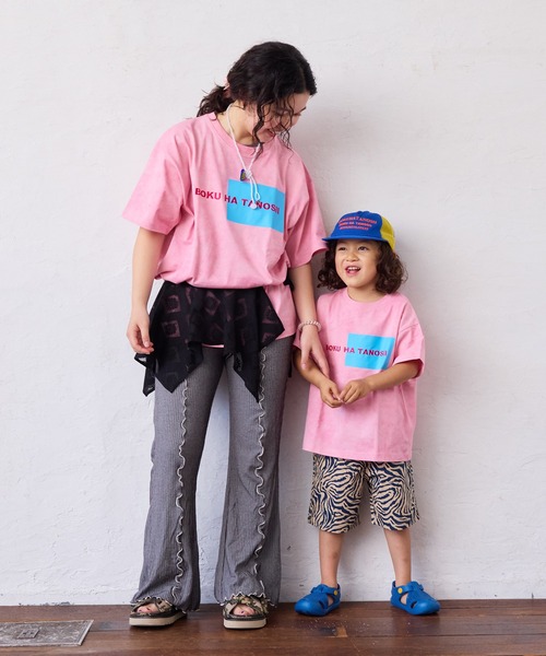 BOKU HA TANOSII(ボク ハ タノシイ)の「【BOKU HA TANOSII】別注ピグメントKids Tee(Tシャツ/カットソー・キッズ・ブラック/ホワイト/ピンク・100/130/120/110/90/150/140)」の22枚目の写真
