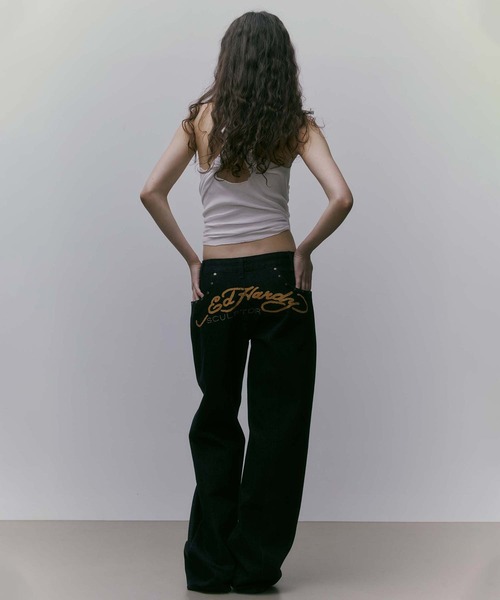 Sculptor X Ed Hardy] Cracked Angel Denim（デニムパンツ