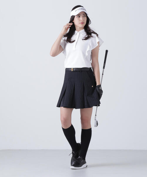 新作　St ANDREWS. フリル袖ポロシャツ 新作 St ANDREWS. フリル袖ポロシャツ St ANDREWS ポロシャツ