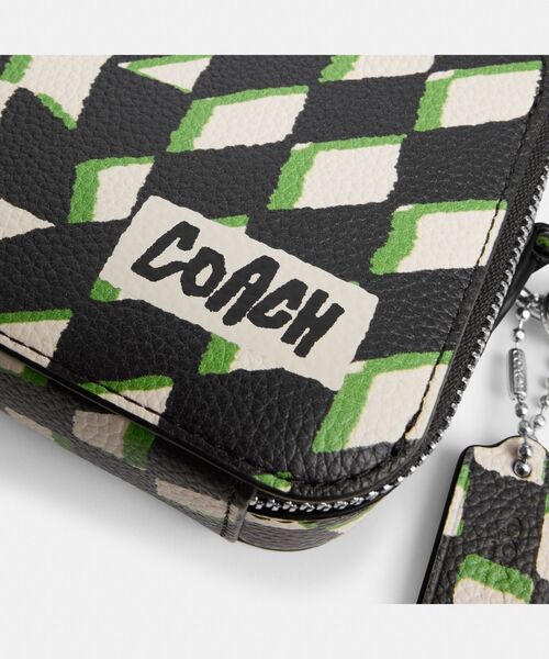 【Coach】ジオチェック柄 チャータースリムクロスボディバッグ チャーター スリム クロスボディ・ジオ チェック プリント