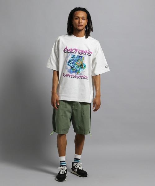 GEORGE'S（ジョージズ）の「アートグラフィックTシャツ（Tシャツ/カットソー・メンズ・杢グレー/ブラック/オフホワイト・MEDIUM/LARGE）」の16枚目の写真