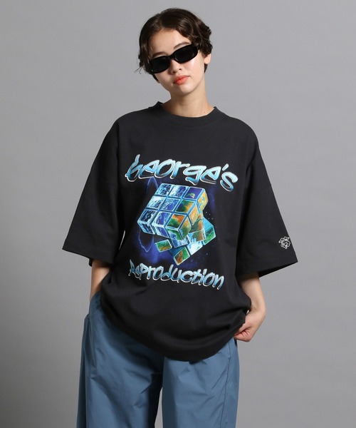 GEORGE'S（ジョージズ）の「アートグラフィックTシャツ（Tシャツ/カットソー・メンズ・杢グレー/ブラック/オフホワイト・MEDIUM/LARGE）」の21枚目の写真