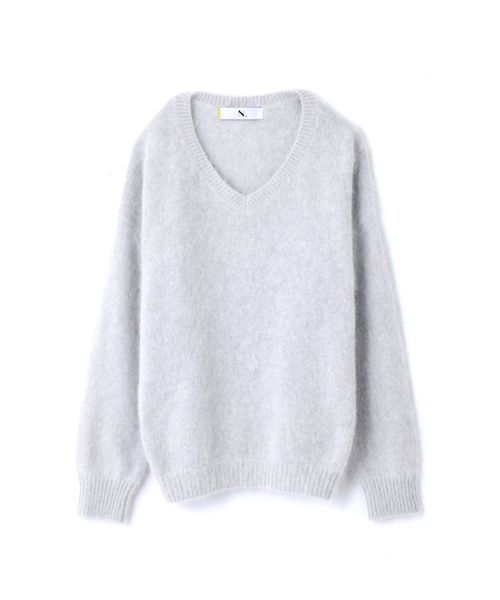 N.（N. Natural Beauty Basic）（エヌエヌナチュラルビューティーベーシック）の「【ViVi 2月号掲載】【mina 2月号掲載】アンゴラニットＶネックプルオーバー（ニット/セーター・レディース・ブルー/グレー/ベージュ/ホワイト/カーキ・MEDIUM）」の7枚目の写真