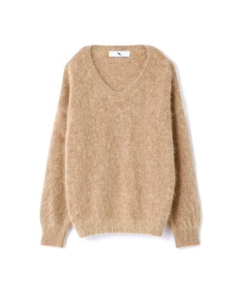 N.（N. Natural Beauty Basic）（エヌエヌナチュラルビューティーベーシック）の「【ViVi 2月号掲載】【mina 2月号掲載】アンゴラニットＶネックプルオーバー（ニット/セーター・レディース・ブルー/グレー/ベージュ/ホワイト/カーキ・MEDIUM）」の13枚目の写真