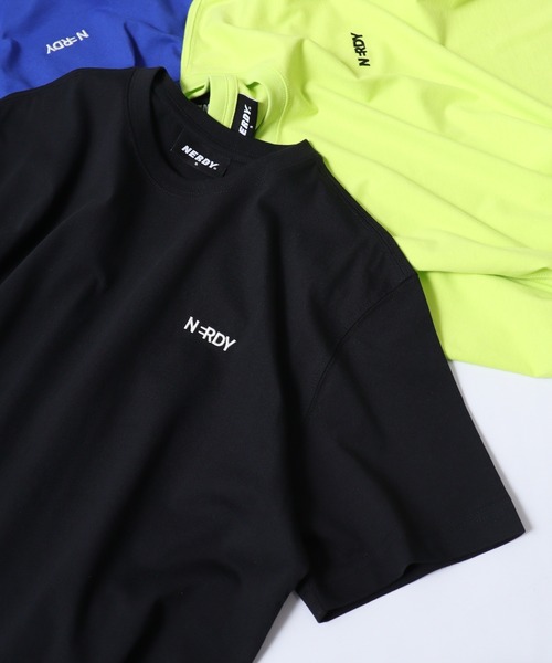 NERDY（ノルディ）の「ブレンクスモールロゴ Tシャツ（Tシャツ/カットソー・メンズ・ブラック/グリーン系1/ネイビー/グリーン/ホワイト/オレンジ/ブルー・M/S/L）」の11枚目の写真
