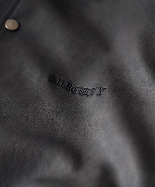 Subciety（サブサエティ）の「Faux leather varsity jkt（その他アウター・メンズ・ブラウン/ブラック・X-LARGE/LARGE/MEDIUM/SMALL）」の13枚目の写真