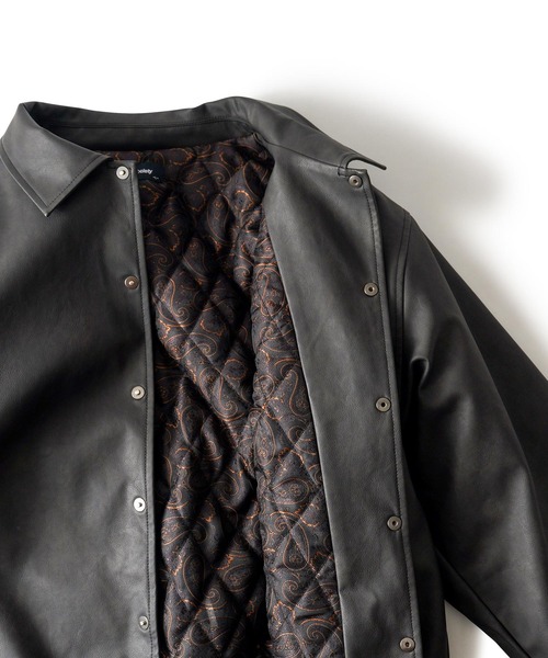 Subciety（サブサエティ）の「Faux leather varsity jkt（その他アウター・メンズ・ブラウン/ブラック・X-LARGE/LARGE/MEDIUM/SMALL）」の15枚目の写真