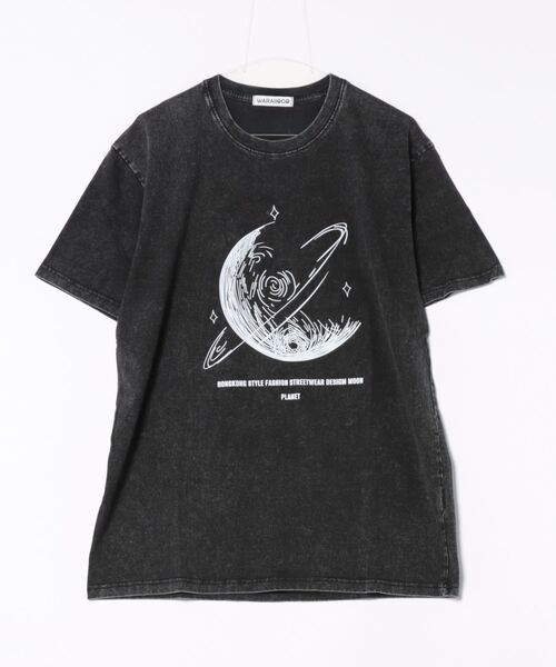 WARAIJOGO（ワライジョウゴ）の「【WARAIJOGO】PLANET惑星プリントオーバーサイズTシャツ(NEZ)（Tシャツ/カットソー・レディース・ピンク/パープル/ブラック/ブラウン・FREE）」の13枚目の写真