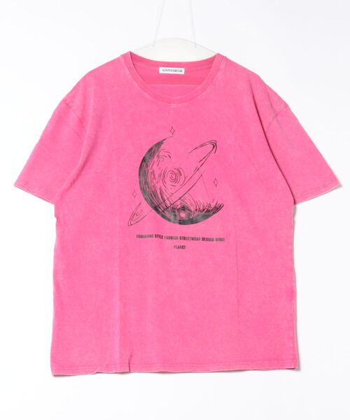 WARAIJOGO（ワライジョウゴ）の「【WARAIJOGO】PLANET惑星プリントオーバーサイズTシャツ(NEZ)（Tシャツ/カットソー・レディース・ピンク/パープル/ブラック/ブラウン・FREE）」の15枚目の写真
