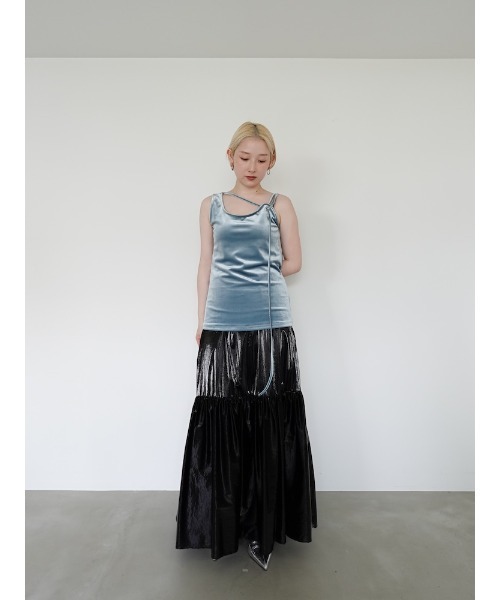 【超美品】sahara/Strap Design Velour Tank Top Strap Design Velour Tank Top｜ベロアタンクトップ – MARTE