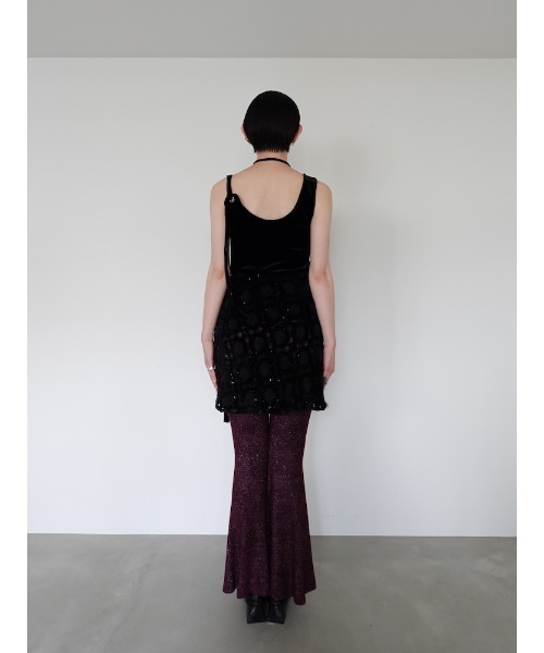 sahara（サハラ）の「Strap Design Velour Tank Top/ストラップ