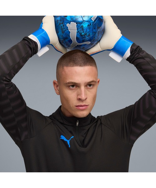 PUMA（プーマ）の「PUMA プーマ メンズ サッカー INDIVIDUALCUP クォータジップ トップ（ジャージ・メンズ・ブラック×ブルー/ブルー系その他2・XX-LARGE/X-LARGE/LARGE/SMALL/MEDIUM）」の3枚目の写真